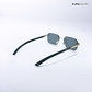 Essent - Auric Edge Rimless Rectangle Sunglasses - RB2730
