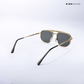 Kayro - Black Gold Square Aviator Sunglasses - RB2676BG