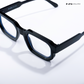 Vintage Cube - Black Blue Cut Rectangle Sunglasses - RB2402