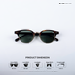 Lucknow Lush - Deep Glade Polarized Clubmaster Half Rim Sunglasses - RB2660