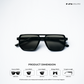 Amritsar Aura - Carbon Storm Geometric Aviator Sunglasses - RB2585