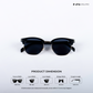 Delhi Daze - Matte Black Clubmaster Half Rim Sunglasses - RB2558