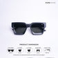 Boxy Bold - Black Green Square Sunglasses - RB2522