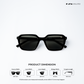 Manali Mist - Endless Black Square Sunglasses - RB2590