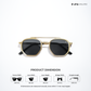 Aeri - Black Gold Hexagon Sunglasses - RB2677BG