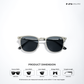 Rivet - Silver Black Rounded Square Sunglasses - RB2682SB