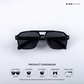 Glare - Shadow Shades Rectangle Sunglasses - RB2328