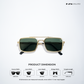 Ironline - Green Gold Squared Aviator Sunglasses - RB2678GG