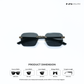 Essent - Auric Edge Rimless Rectangle Sunglasses - RB2730