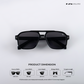 Glare - Shadow Shades Rectangle Sunglasses - RB2328