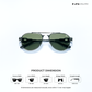 Valmont Aviator- Leaf Steel Polarized Aviator Sunglasses - RB2728