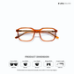 Ivox - Orange Square Bluecut Eyewear - RB2702