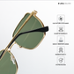 Cinq - Green Gold Square Aviator Sunglasses - RB2681GG
