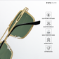 Ironline - Green Gold Squared Aviator Sunglasses - RB2678GG
