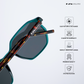 Tawi Gaze - Leogreen Angular Hexagon Sunglasses - RB2574