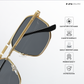 Kayro - Black Gold Square Aviator Sunglasses - RB2676BG