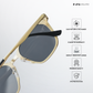Kalt - Black Gold Rounded Square Sunglasses - RB2680BG