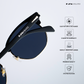 Delhi Daze - Matte Black Clubmaster Half Rim Sunglasses - RB2558