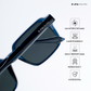 Rogue Shades - Deep Blue Rectangle Sunglasses - RB2674