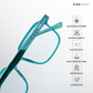 Ivox - Green Square Bluecut Eyewear - RB2703