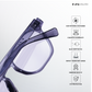 Solar Sleek - Clear Grey Blue Cut Wayfarer Sunglasses - RB2417