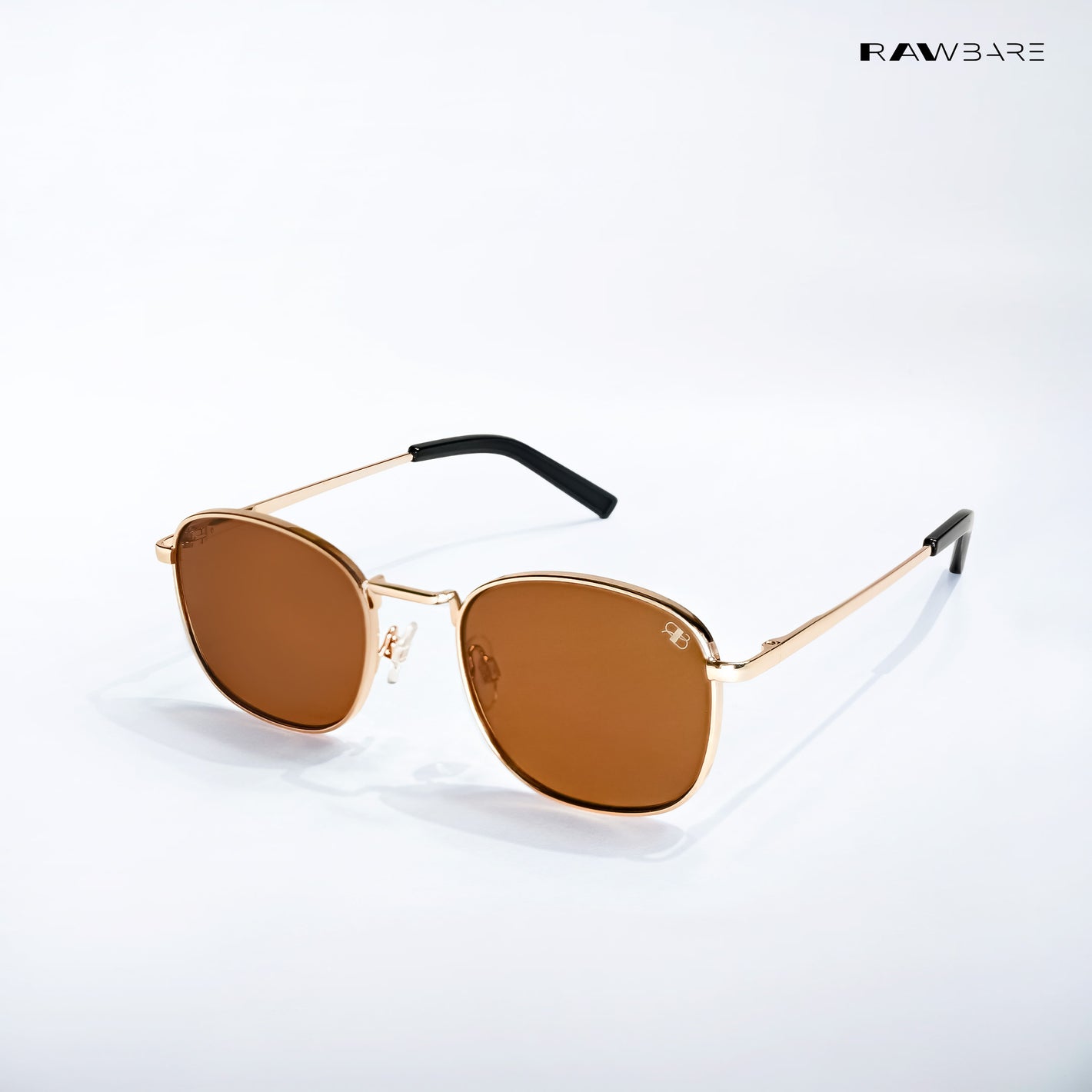Metal Glint 2.0 - Brown Gold Square Sunglasses - RB2634