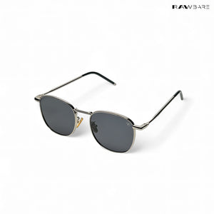 Metal Glint - Silver Black Square Sunglasses - RB2436