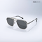 Kayro - Silver Black Square Aviator Sunglasses - RB2676SB