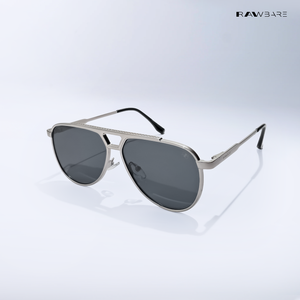 Bron - Silver Black Aviator Sunglasses - RB2687SB