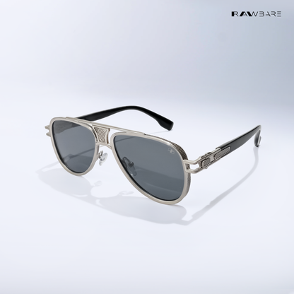 Nivex - Silver Black Aviator Sunglasses - RB2686SB