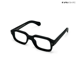 Angular Aura - Black Blue Cut Rectangle Sunglasses - RB2451