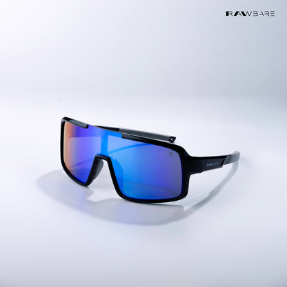 Speed Beam - Blue Streak Kids Polarized Wrap Around Sunglasses - RBK2536