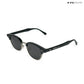Lucknow Lush - Shadow Silver Polarized Clubmaster Half Rim Sunglasses - RB2658