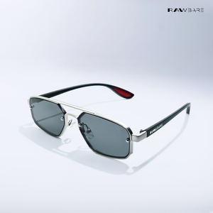 Ion - Silver Black Hexagon Sunglasses - RB2689