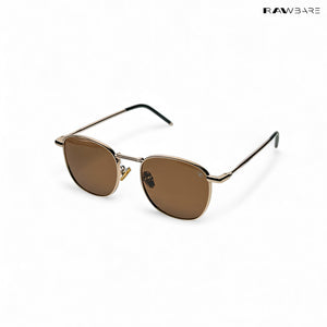 Metal Glint - Brown Gold Square Sunglasses - RB2434
