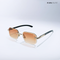 Essent - Brown Gleam Rimless Rectangle Sunglasses - RB2732