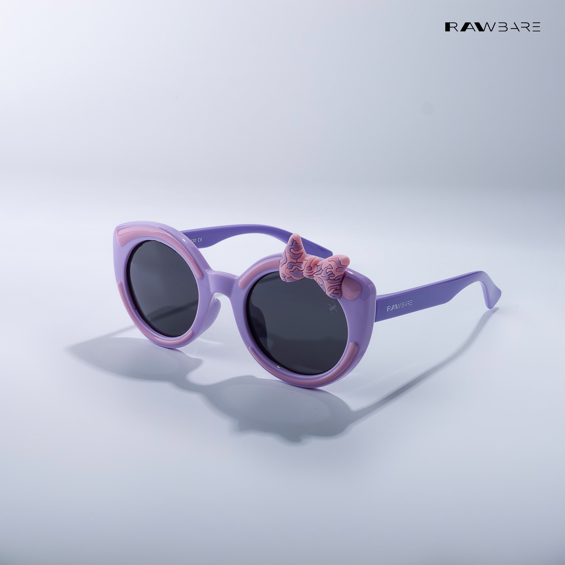 Sparkle Sprint Voilet Kids Polarized Cateye Sunglasses RBK2515 — Rawbare