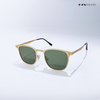 Rivet - Green Gold Rounded Square Sunglasses - RB2682GG