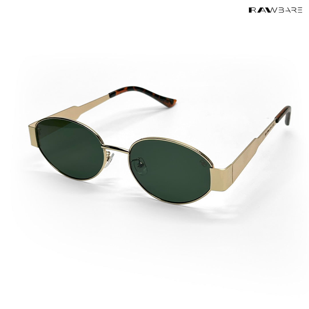 Lunar - Green Gold Oval Sunglasses - RB2431