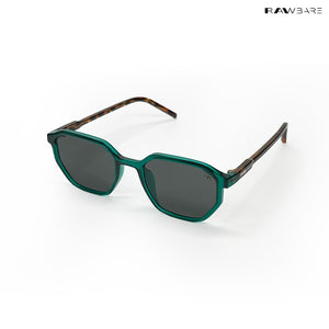 Tawi Gaze - Leogreen Angular Hexagon Sunglasses - RB2574
