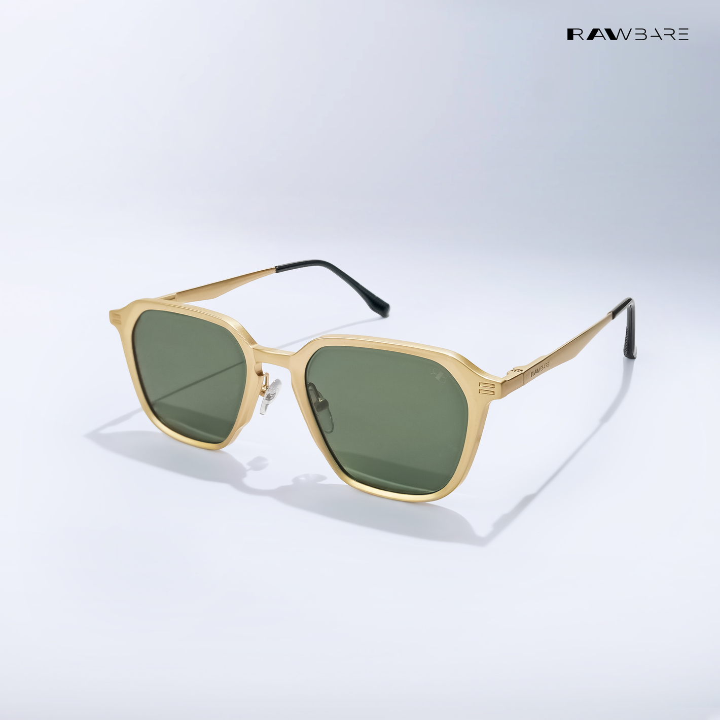 Kalt - Green Gold Rounded Square Sunglasses - RB2680GG