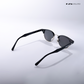Lucknow Lush - Shadow Silver Polarized Clubmaster Half Rim Sunglasses - RB2658
