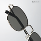 Metal Glint 2.0 - Silver Black Square Sunglasses - RB2632