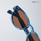 Tirupati Tint - Rustic Blue Round Sunglasses - RB2706
