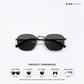 Metal Glint 2.0 - Silver Black Square Sunglasses - RB2632