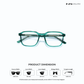Ivox - Green Square Bluecut Eyewear - RB2703