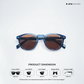 Tirupati Tint - Rustic Blue Round Sunglasses - RB2706