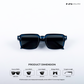 Rogue Shades - Deep Blue Rectangle Sunglasses - RB2674