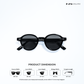 Nashik Noir - Black Core Oval Sunglasses - RB2581