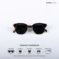 Delhi Daze - Pine Haze Clubmaster Half Rim Sunglasses - RB2560